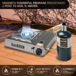 Dual Fuel Portable Camping Stove with Windblocker