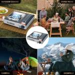 Dual Fuel Portable Camping Stove with Windblocker