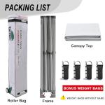 10x10ft Pop Up Canopy Tent with Roller Bag