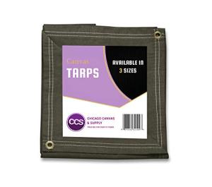 Heavy Duty Waterproof Canvas Tarp - 8x10 Feet