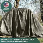 Heavy Duty Waterproof Canvas Tarp - 8x10 Feet