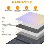 GRECELL 200W Foldable Portable Solar Panel Kit