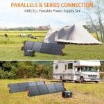 GRECELL 200W Foldable Portable Solar Panel Kit