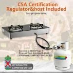 Portable 2 Burner Propane Stove for Camping