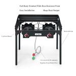Cookamp Double Propane Burner Camp Stove with Windscreen