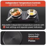Double Cast Iron Electric Hot Plate Burner