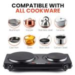 Double Cast Iron Electric Hot Plate Burner