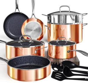DUXANO 14PC Non-Stick Camping Cookware Set