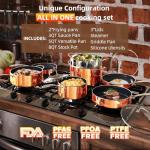 DUXANO 14PC Non-Stick Camping Cookware Set