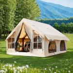 KNUO 2025 Waterproof Inflatable Camping Tent - 5-8 People
