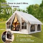 KNUO 2025 Waterproof Inflatable Camping Tent - 5-8 People