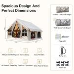 KNUO 2025 Waterproof Inflatable Camping Tent - 5-8 People