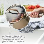 12-Piece Induction Nonstick Cookware Set in Bronze
