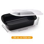 38oz Extra Large Meal Prep Containers - 30 Pack