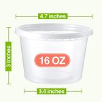 NEEBAKE 16 Oz Leak-Proof Meal Prep Containers Set