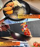 14-Piece Carbon Steel Wok Set with Wooden Lid