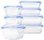 Leak-Proof Glass Food Storage Containers - 14 Pieces