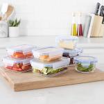 Leak-Proof Glass Food Storage Containers - 14 Pieces