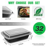 50-Pack 32oz Stackable Meal Prep Containers