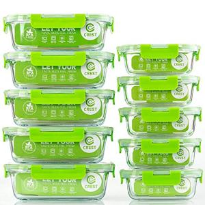 C CREST 10-Pack BPA Free Food Storage Containers