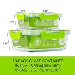 C CREST 10-Pack BPA Free Food Storage Containers