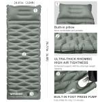 WTVIDAS Thick Ultralight Camping Sleeping Pad with Pillow