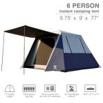 Spacious Blackout 6-Person Instant Camping Tent
