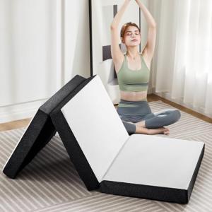 Tri-Fold Memory Foam Mattress - Portable & Washable