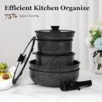 15-Piece Nonstick Camping Cookware Set with Handles