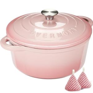 Overmont 5.5QT Enameled Cast Iron Dutch Oven