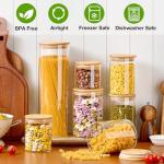 7 Pack Airtight Glass Food Storage Jars
