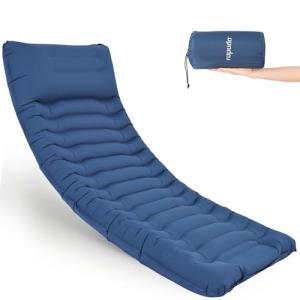 6'' Thick Inflatable Camping Sleeping Pad with Pillow