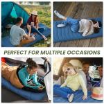 6'' Thick Inflatable Camping Sleeping Pad with Pillow