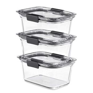 Rubbermaid Brilliance 4.7-Cup Glass Food Containers Set