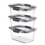 Rubbermaid Brilliance 4.7-Cup Glass Food Containers Set