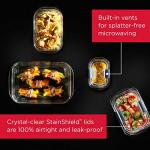 Rubbermaid Brilliance 4.7-Cup Glass Food Containers Set