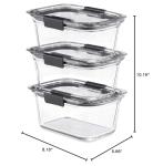 Rubbermaid Brilliance 4.7-Cup Glass Food Containers Set