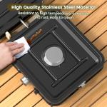 Portable 2-Burner Camping Stove with Griddle