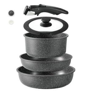 CAROTE Nonstick Cookware Set with Detachable Handles