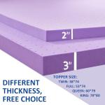Comfortable Twin Gel Memory Foam Mattress Topper