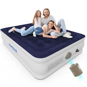 Queen Air Mattress with Built-In Pump, 18" Rise