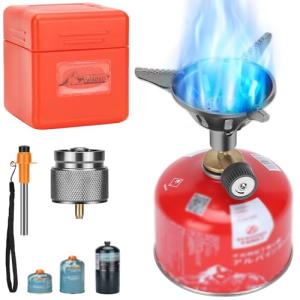 WADEO Portable Propane Single Burner Camp Stove