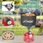 WADEO Portable Propane Single Burner Camp Stove