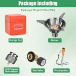 WADEO Portable Propane Single Burner Camp Stove