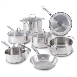 T-fal 11-Piece Stainless Steel Cookware Set