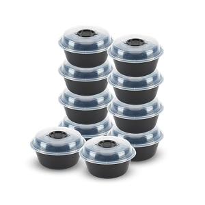 GoodCook BPA Free Meal Prep Bowls with Dressing Cups