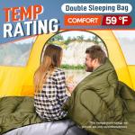 MEREZA XL Double Sleeping Bag for Camping & Hiking