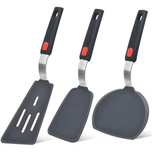 Heat Resistant Silicone Spatula Set - 3 Pieces