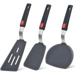 Heat Resistant Silicone Spatula Set - 3 Pieces