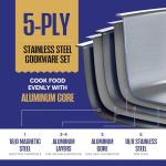Stainless Steel 14-Piece Camping Cookware Set